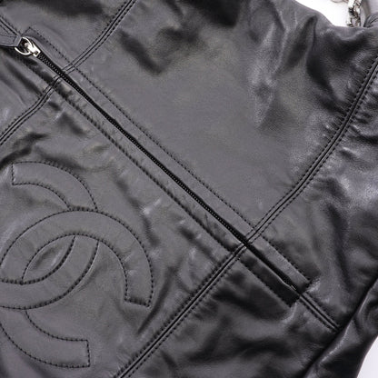 ココマーク 2WAY チェーンハンドバッグ ラムスキン ブラック シルバー金具 シャネル バッグ CHANEL