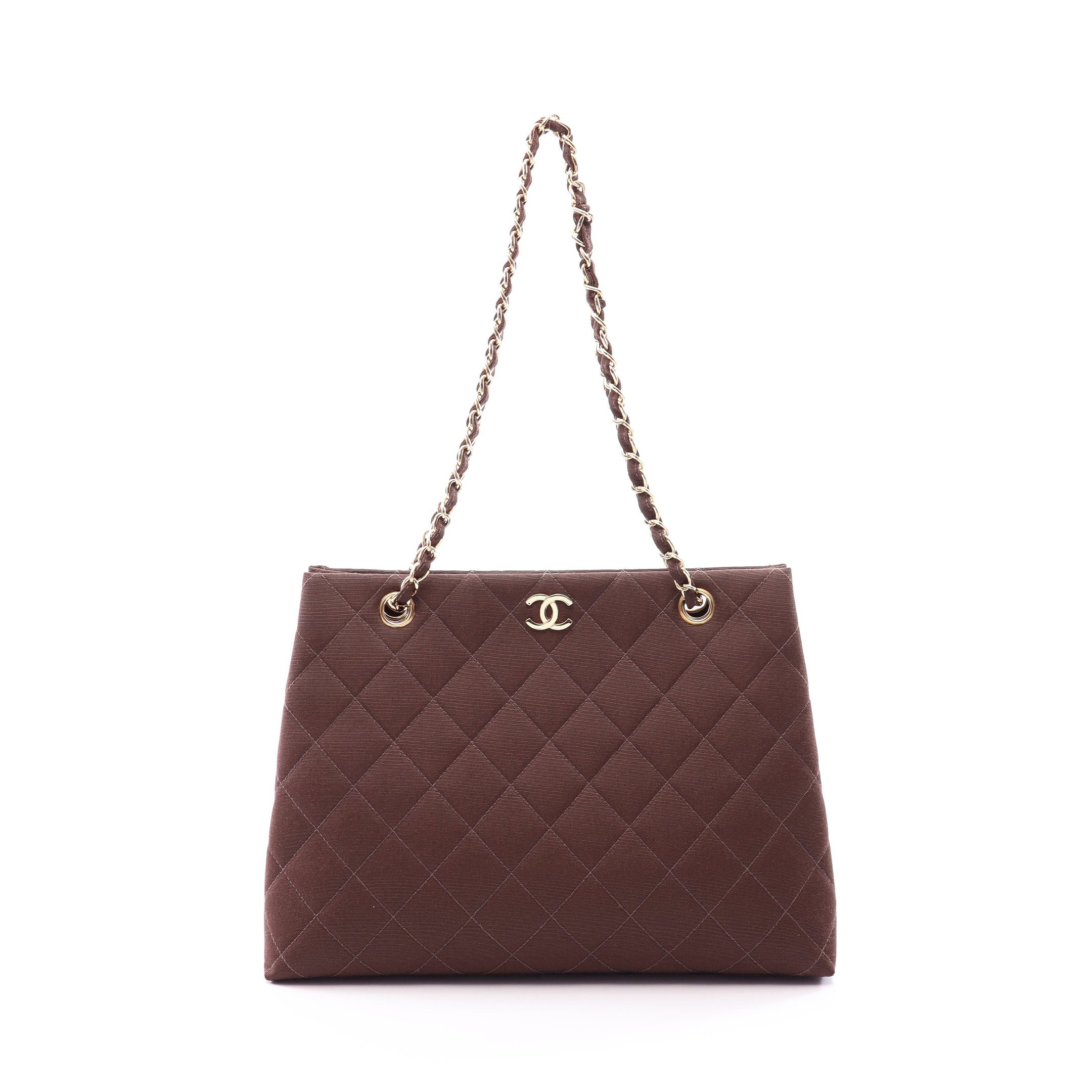 CHANEL シャネル バッグ チェーンショルダー マトラッセ ブラウン マトラッセ チェーンショルダー Wチェーンショルダーバッグ ナイロン