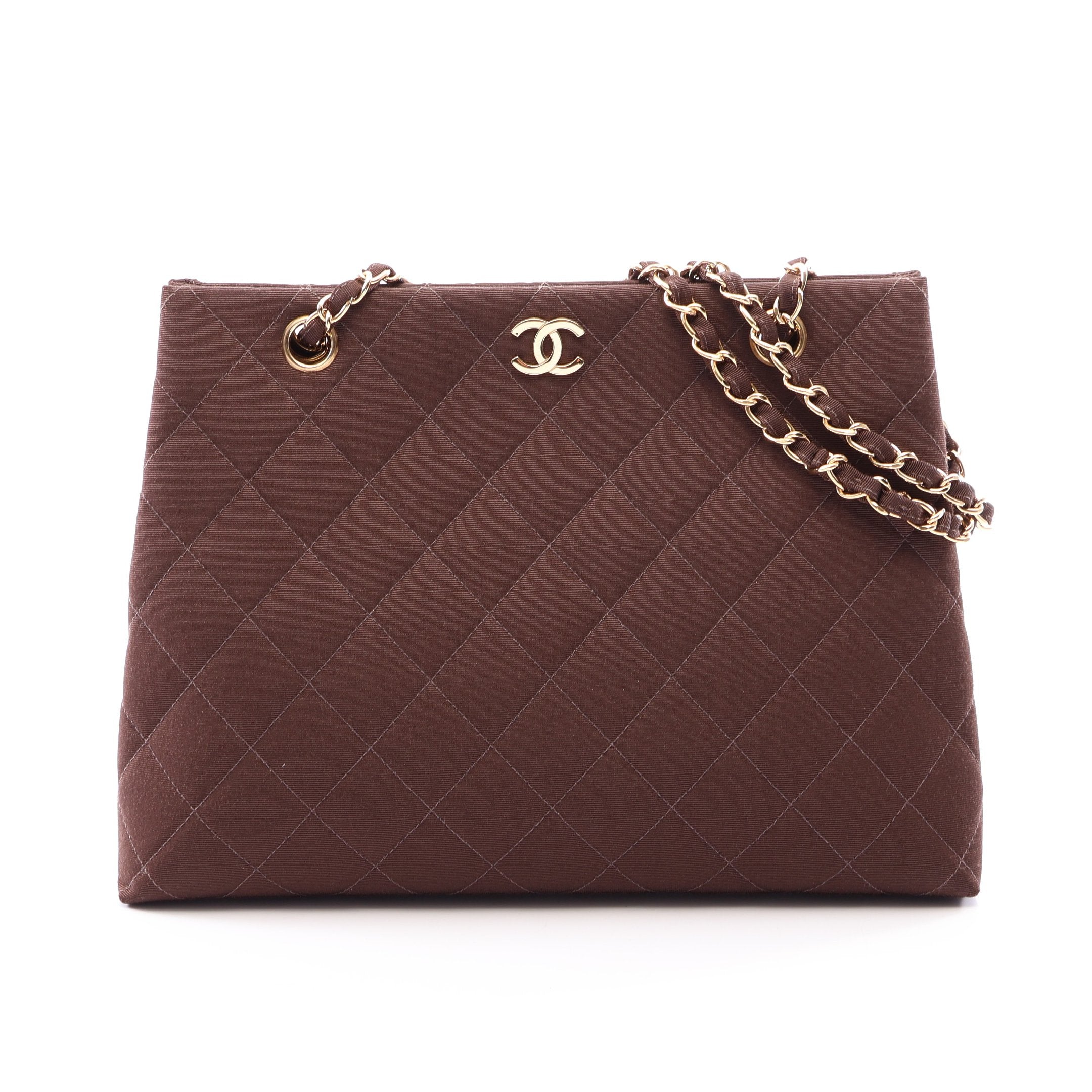 CHANEL シャネル バッグ チェーンショルダー マトラッセ ブラウン マトラッセ チェーンショルダー Wチェーンショルダーバッグ ナイロン