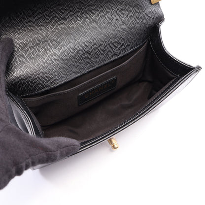 ボーイシャネル スモール チェーンショルダーバッグ キャビアスキン ブラック ゴールド金具 シャネル バッグ CHANEL