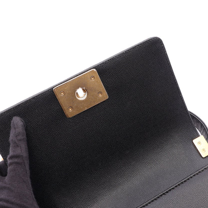 ボーイシャネル スモール チェーンショルダーバッグ キャビアスキン ブラック ゴールド金具 シャネル バッグ CHANEL