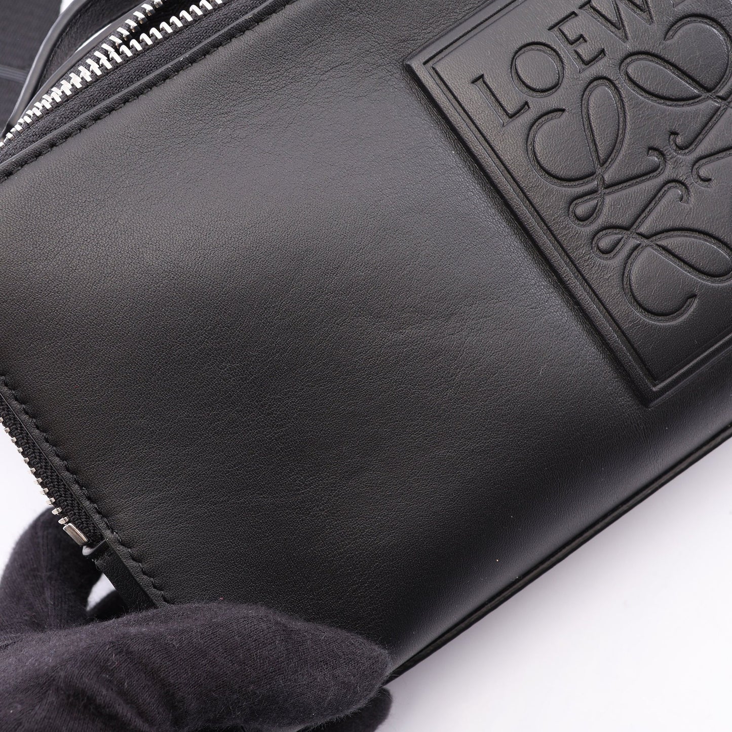 クロスボディ カメラバッグ ミニ 2WAY ハンドバッグ レザー ブラック ロエベ バッグ LOEWE