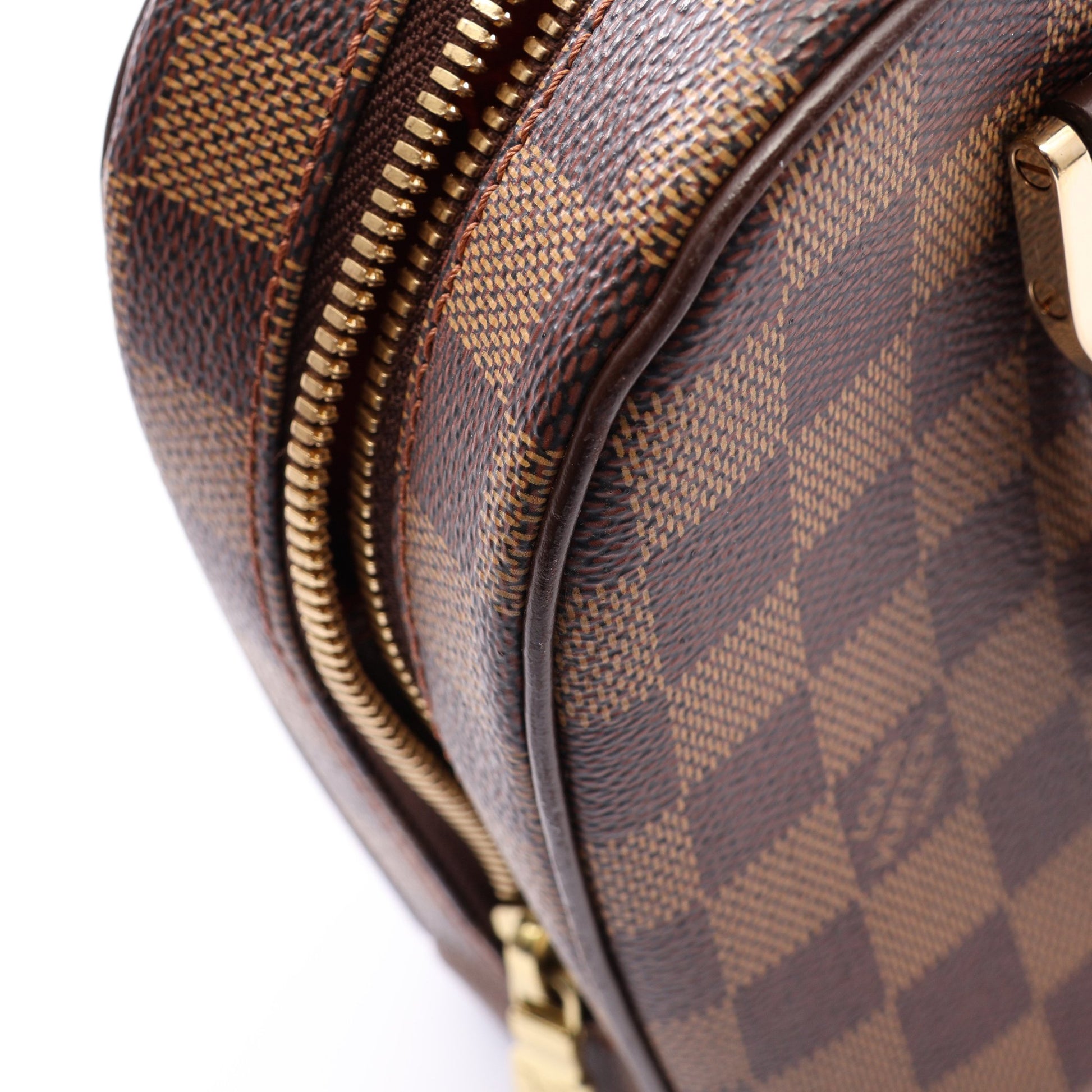 サリア ミニ ダミエエベヌ ハンドバッグ PVC レザー ブラウン ルイヴィトン バッグ LOUIS VUITTON