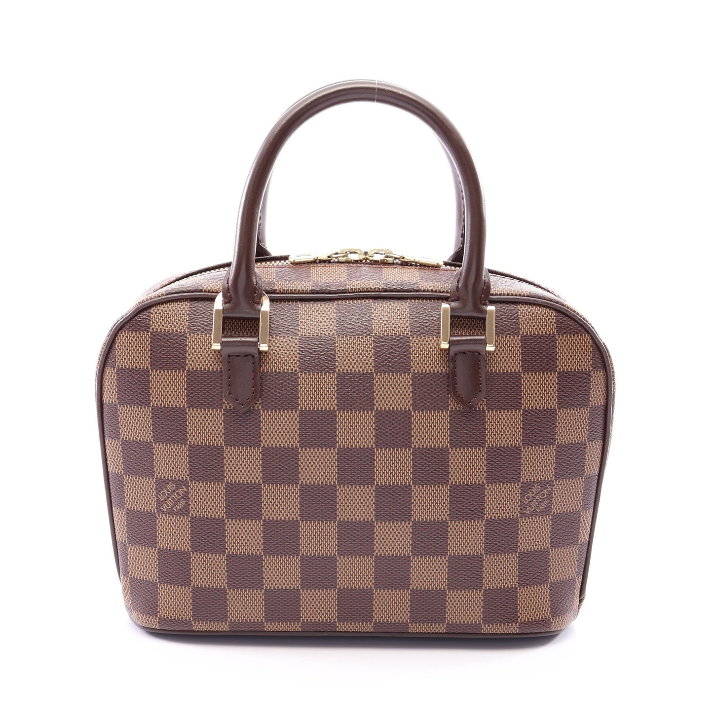 サリア ミニ ダミエエベヌ ハンドバッグ PVC レザー ブラウン ルイヴィトン バッグ LOUIS VUITTON