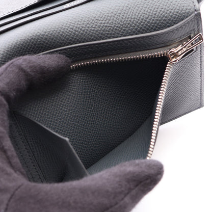 ベアンコンパクト グリミスティ 二つ折り財布 ヴォーエプソン グレー シルバー金具 W刻印 エルメス 財布・小物 HERMES