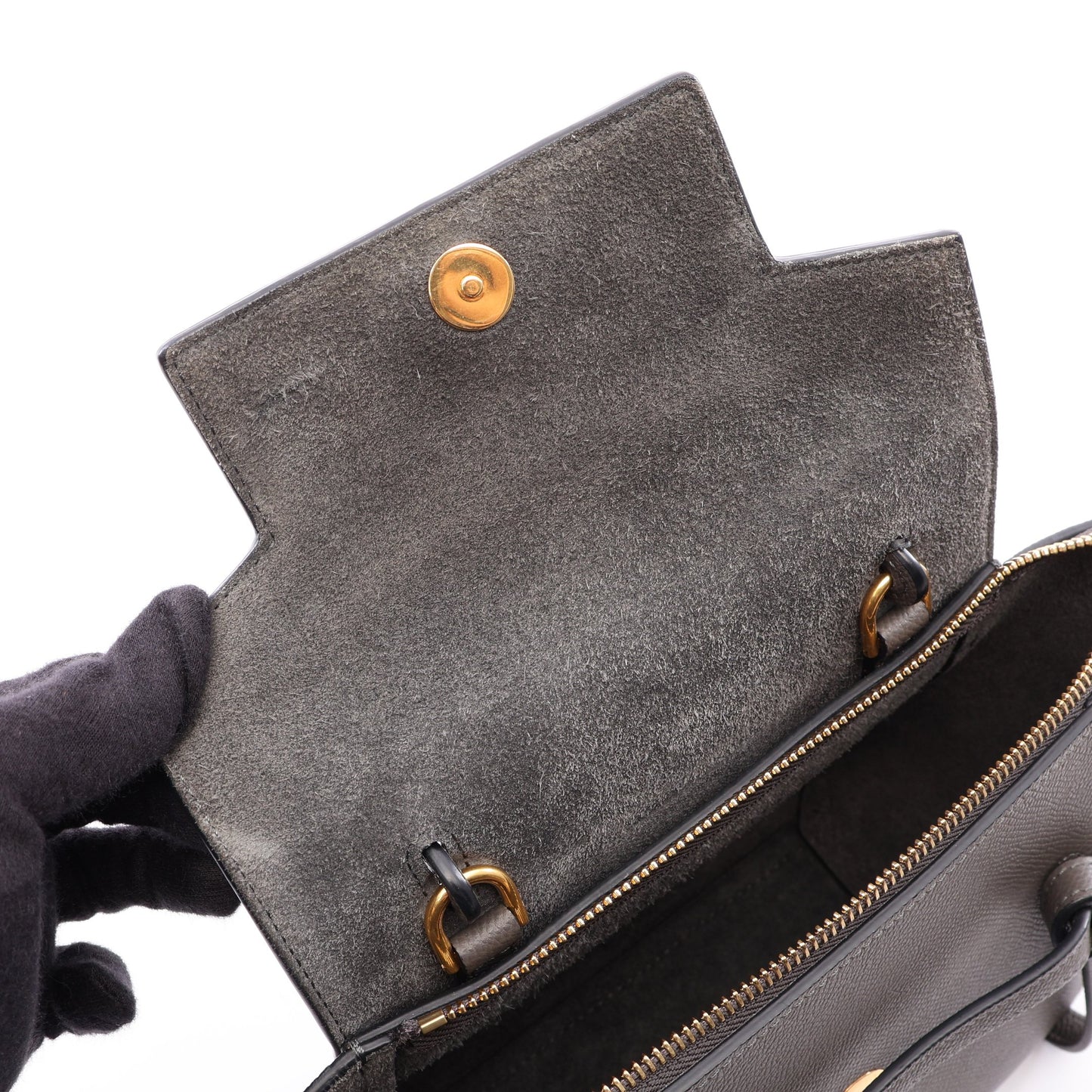 BELT BAG NANO ベルトバッグ ナノ 2WAY ハンドバッグ レザー グレー セリーヌ バッグ CELINE