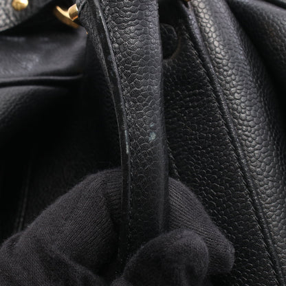ココマーク 2WAY ボストンバッグ キャビアスキン ブラック ゴールド金具 シャネル バッグ CHANEL