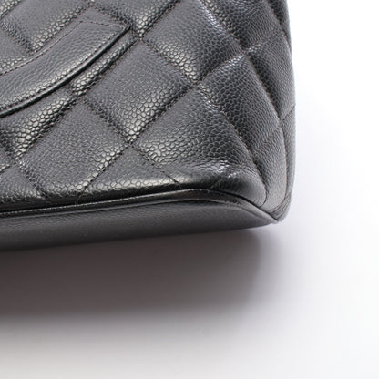 復刻トート ハンドバッグ トートバッグ キャビアスキン ブラック シルバー金具 シャネル バッグ CHANEL