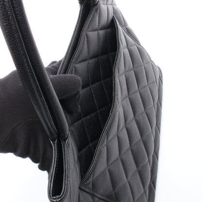 復刻トート ハンドバッグ トートバッグ キャビアスキン ブラック シルバー金具 シャネル バッグ CHANEL