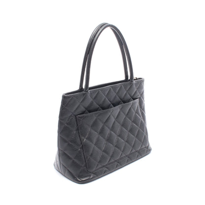 復刻トート ハンドバッグ トートバッグ キャビアスキン ブラック シルバー金具 シャネル バッグ CHANEL