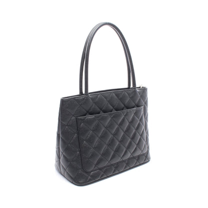 復刻トート ハンドバッグ トートバッグ キャビアスキン ブラック シルバー金具 シャネル バッグ CHANEL