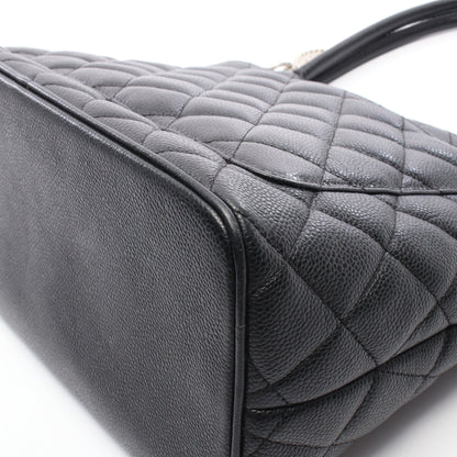 復刻トート ハンドバッグ トートバッグ キャビアスキン ブラック シルバー金具 シャネル バッグ CHANEL