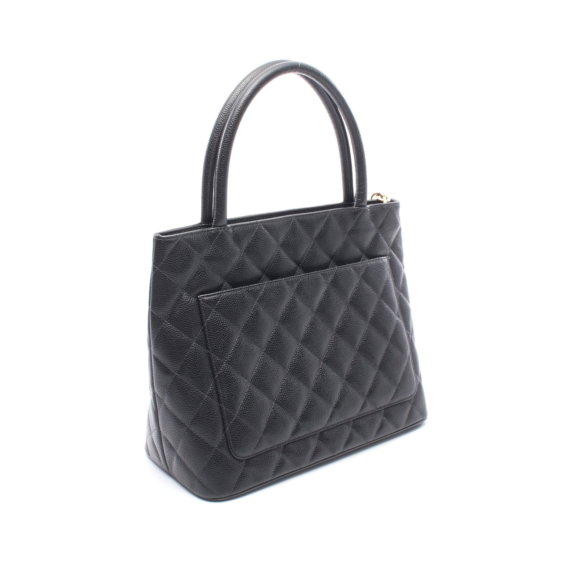 復刻トート ハンドバッグ トートバッグ キャビアスキン ブラック ゴールド金具 シャネル バッグ CHANEL