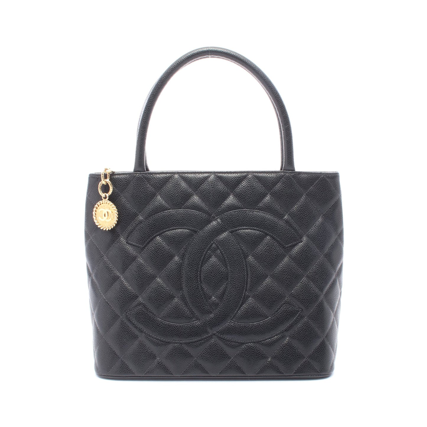 復刻トート ハンドバッグ トートバッグ キャビアスキン ブラック ゴールド金具 シャネル バッグ CHANEL