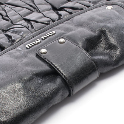 マテラッセ ワンショルダーバッグ レザー ブラック ミュウミュウ バッグ miu miu