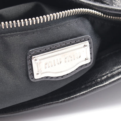 マテラッセ ワンショルダーバッグ レザー ブラック ミュウミュウ バッグ miu miu