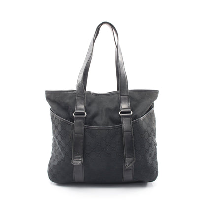 GGキャンバス ショルダーバッグ トートバッグ キャンバス レザー ブラック グッチ バッグ GUCCI