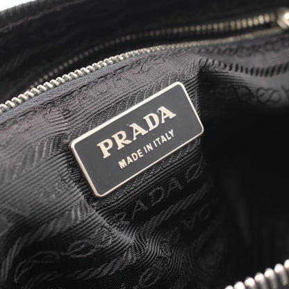 TESSUTO LIGHT ショルダーバッグ ナイロン レザー ブラック プラダ バッグ PRADA