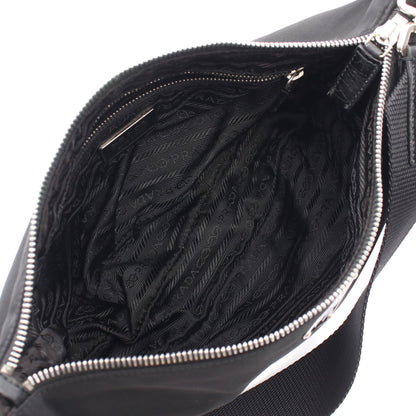TESSUTO LIGHT ショルダーバッグ ナイロン レザー ブラック プラダ バッグ PRADA