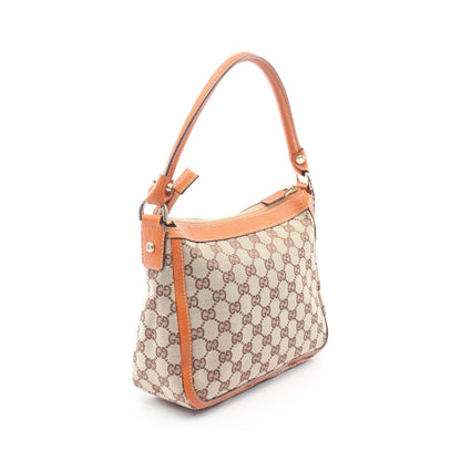 GGキャンバス ハンドバッグ キャンバス レザー ブラウン ベージュ グッチ バッグ GUCCI