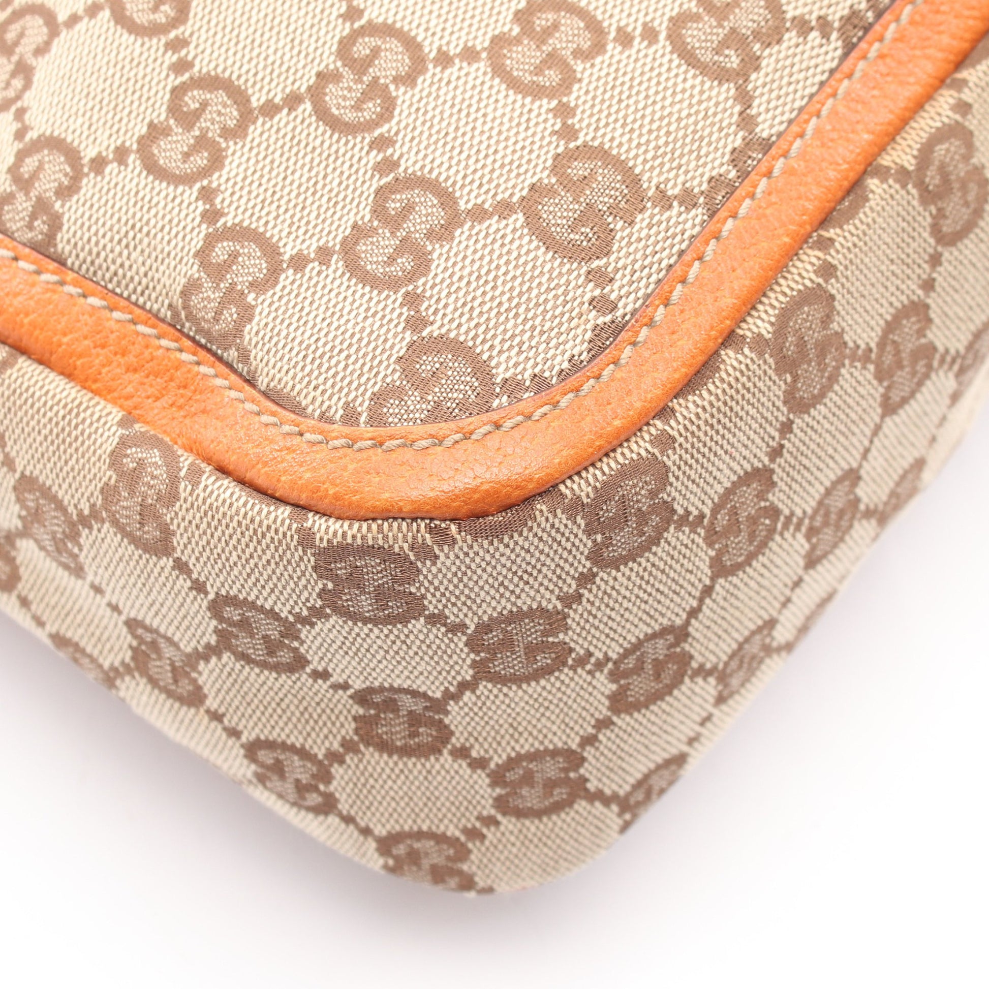 GGキャンバス ハンドバッグ キャンバス レザー ブラウン ベージュ グッチ バッグ GUCCI