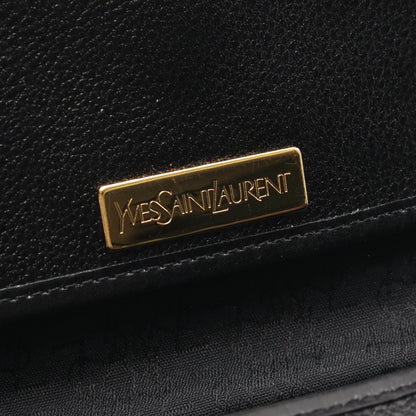 ロゴ ショルダーバッグ レザ- ブラック イヴサンローラン バッグ YVES SAINT LAURENT