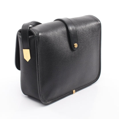 ロゴ ショルダーバッグ レザ- ブラック イヴサンローラン バッグ YVES SAINT LAURENT