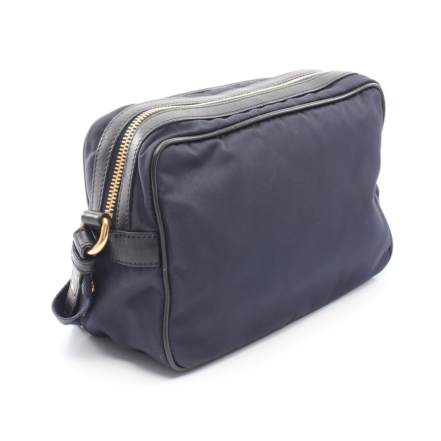 TESSUTO SOFT CALF ショルダーバッグ ナイロン レザー ネイビー ブラック プラダ バッグ PRADA