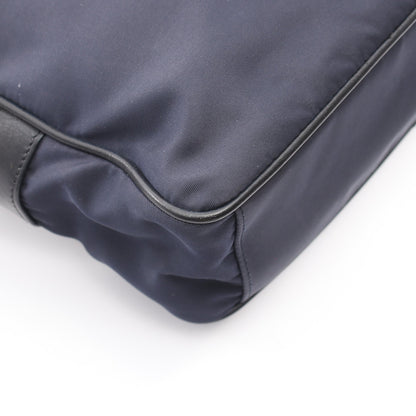 TESSUTO SOFT CALF ショルダーバッグ ナイロン レザー ネイビー ブラック プラダ バッグ PRADA