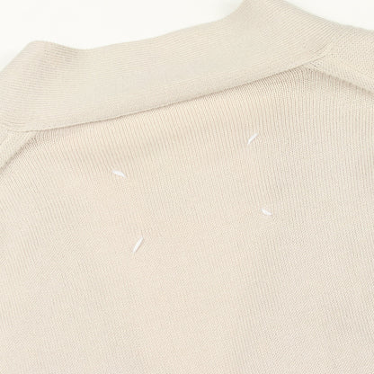 Vネック カーディガン コットン ライトグレー メゾンマルジェラ10 トップス Maison Margiela 10