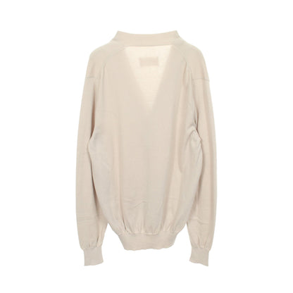 Vネック カーディガン コットン ライトグレー メゾンマルジェラ10 トップス Maison Margiela 10