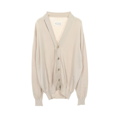 Vネック カーディガン コットン ライトグレー メゾンマルジェラ10 トップス Maison Margiela 10