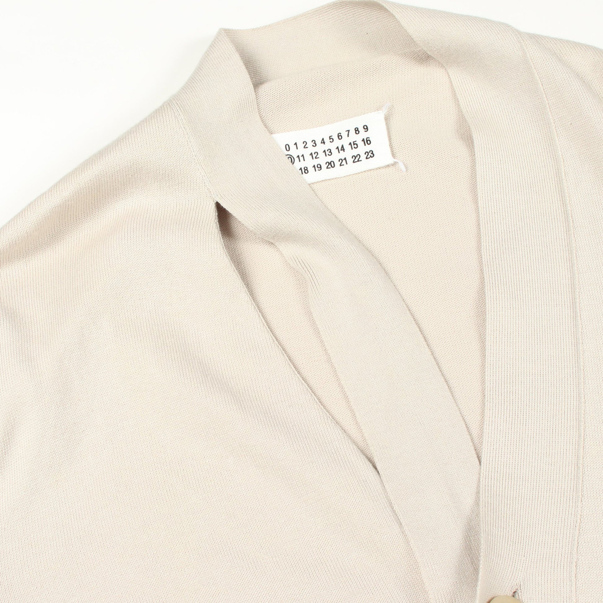 Vネック カーディガン コットン ライトグレー メゾンマルジェラ10 トップス Maison Margiela 10