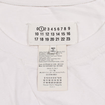 アシンメトリー 変形 カットソー コットン ホワイト メゾンマルジェラ トップス Maison Margiela