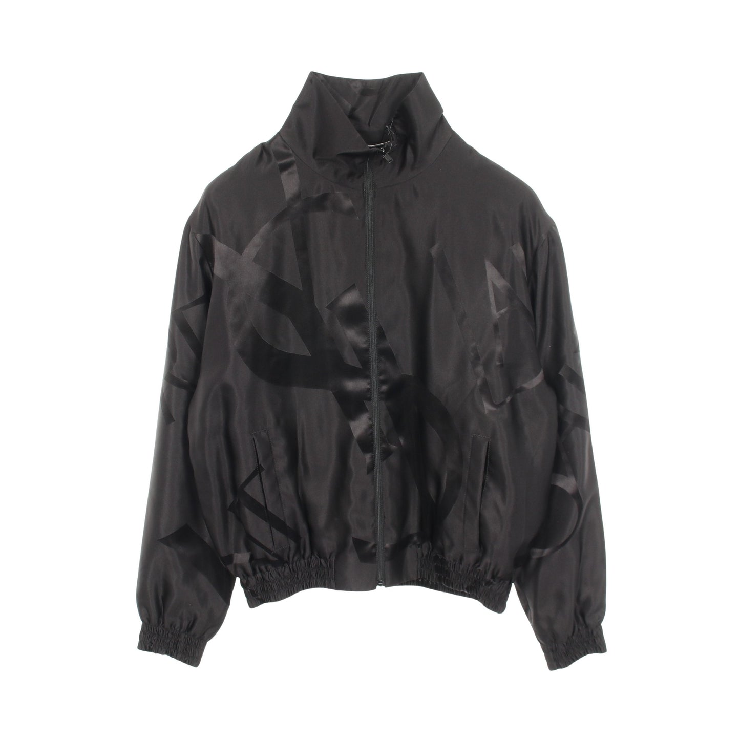 Teddy Cassandra Jacket ブルゾン ジャケット シルク ブラック サンローランパリ アウター SAINT LAURENT PARIS