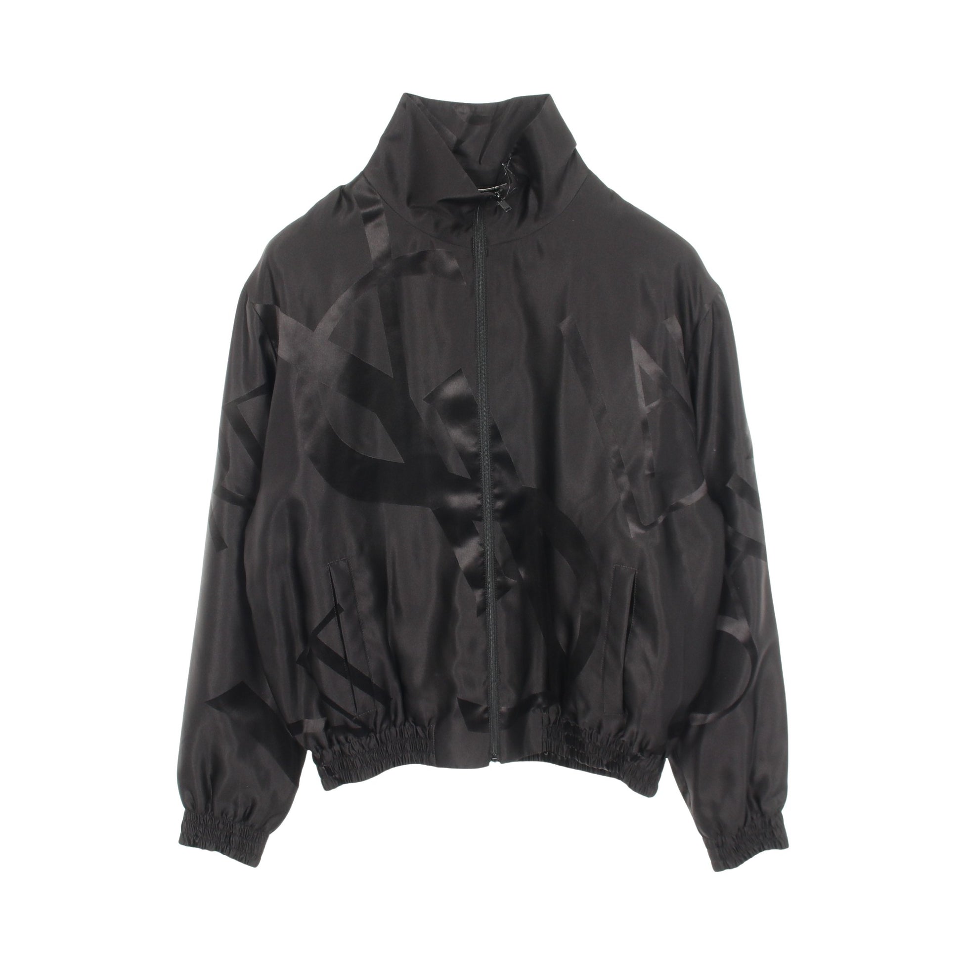 Teddy Cassandra Jacket ブルゾン ジャケット シルク ブラック サンローランパリ アウター SAINT LAURENT PARIS