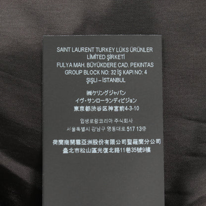 Teddy Cassandra Jacket ブルゾン ジャケット シルク ブラック サンローランパリ アウター SAINT LAURENT PARIS