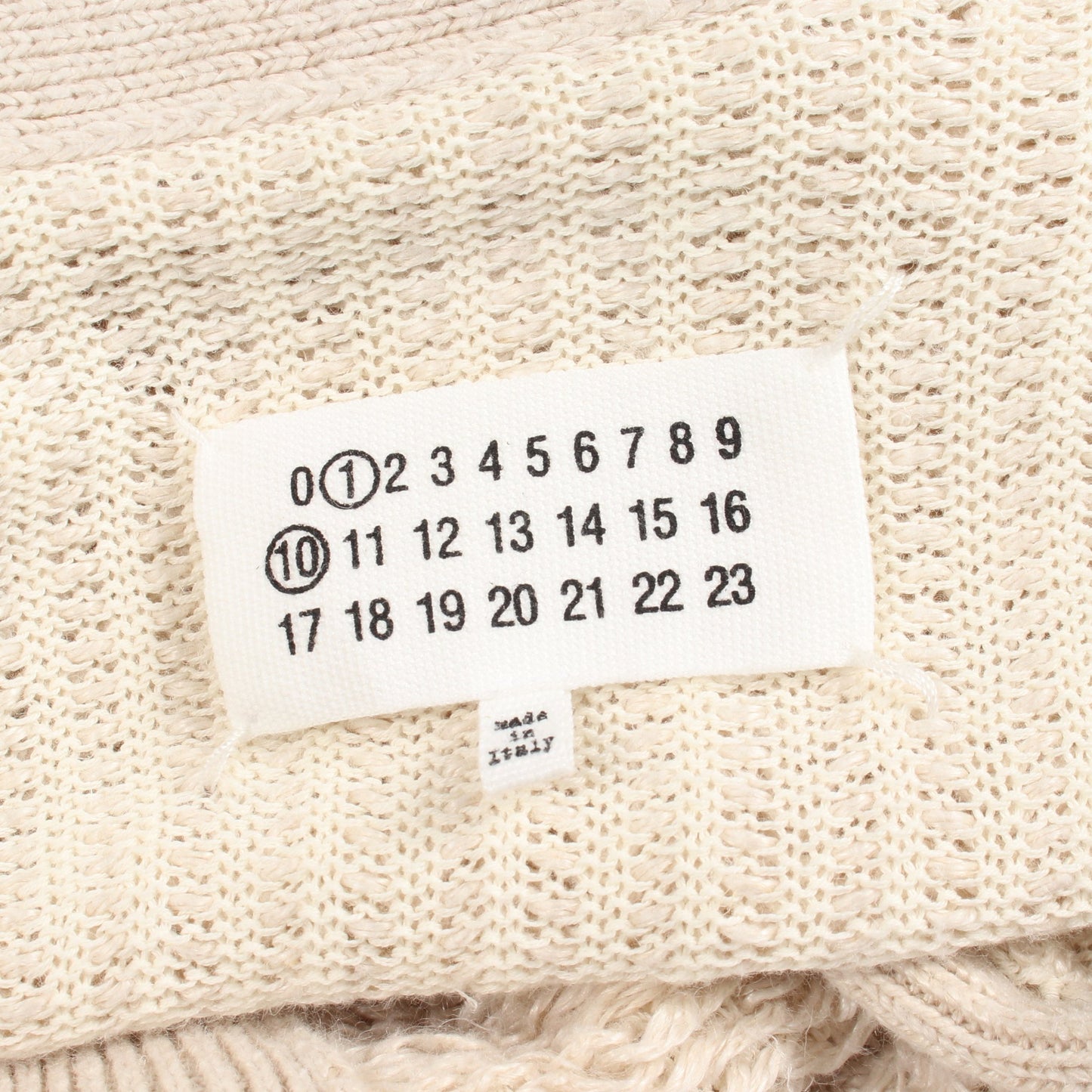 Vネック カーディガン ヘンプ コットン アイボリー メゾンマルジェラ トップス Maison Margiela