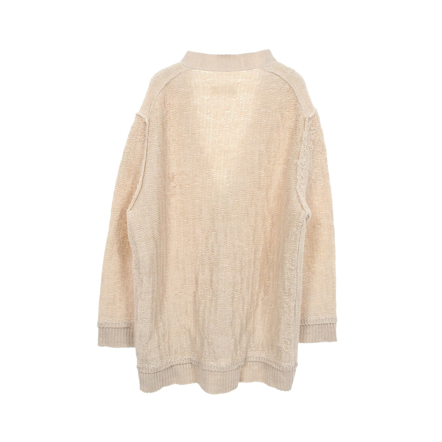 Vネック カーディガン ヘンプ コットン アイボリー メゾンマルジェラ トップス Maison Margiela