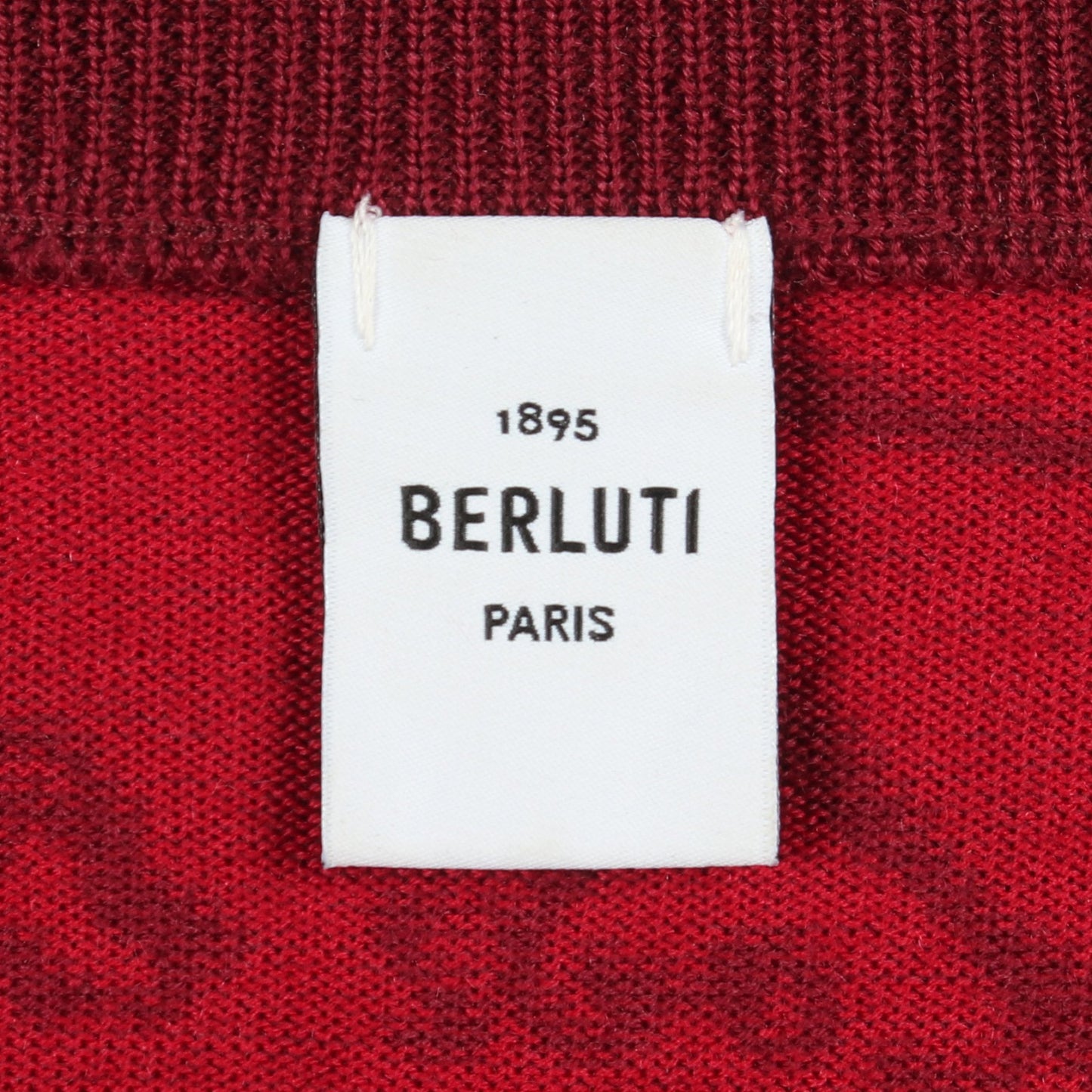 カリグラフィ Vネック カーディガン ウール ボルドー ベルルッティ トップス Berluti