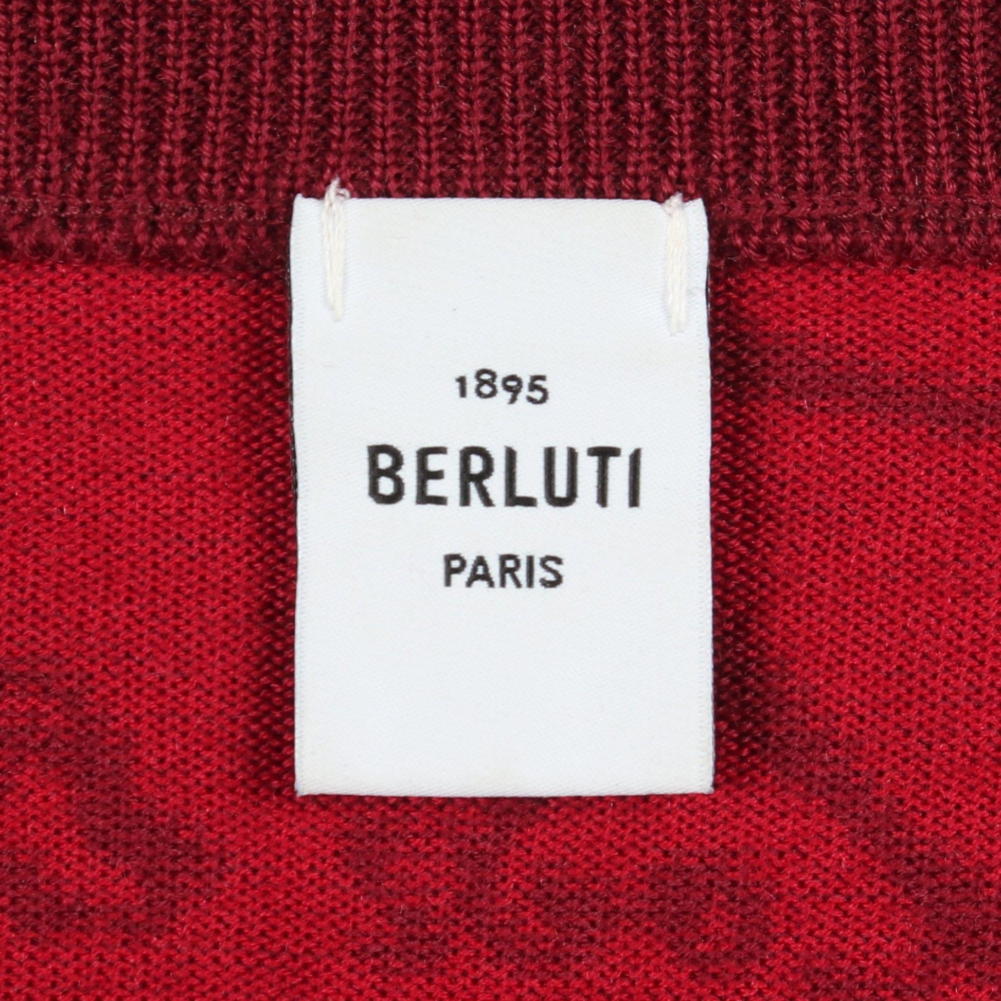 カリグラフィ Vネック カーディガン ウール ボルドー ベルルッティ トップス Berluti