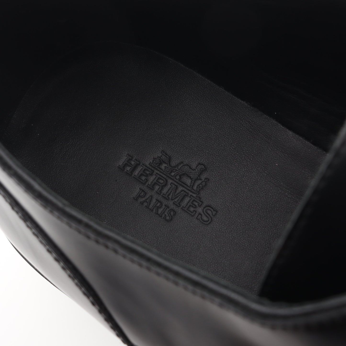 ダービー ローファー レザー ブラック エルメス シューズ HERMES
