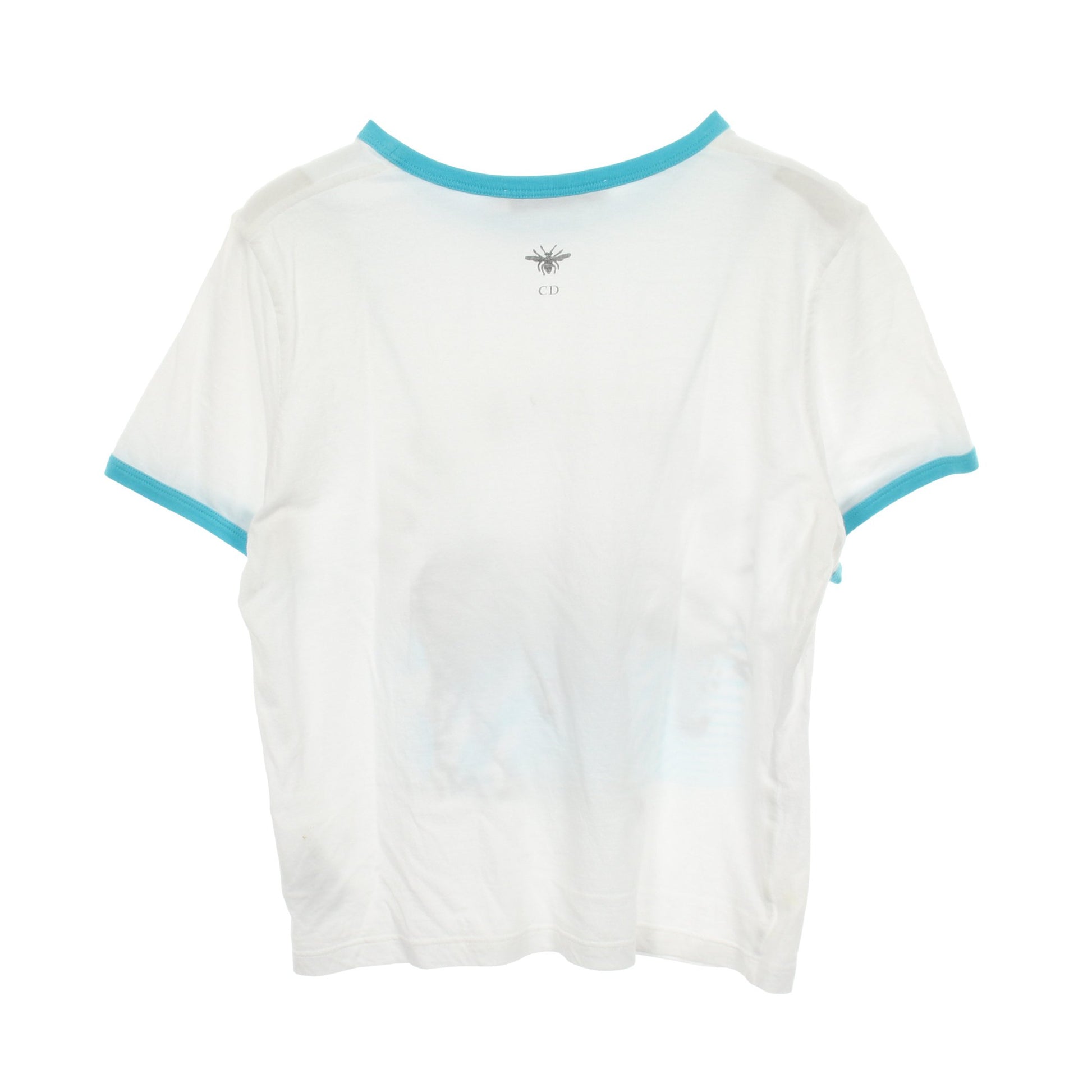 ロゴ シマウマ 半袖Tシャツ コットン ホワイト ライトブルー クリスチャンディオール トップス Christian Dior