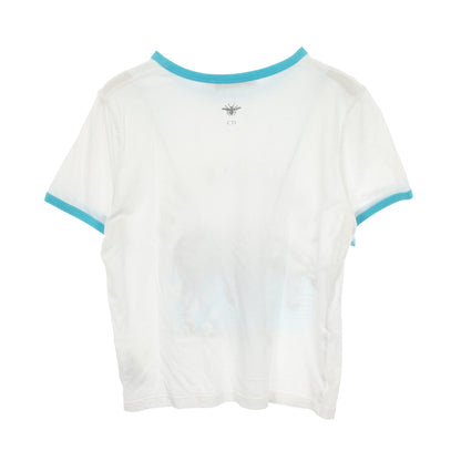 ロゴ シマウマ 半袖Tシャツ コットン ホワイト ライトブルー クリスチャンディオール トップス Christian Dior