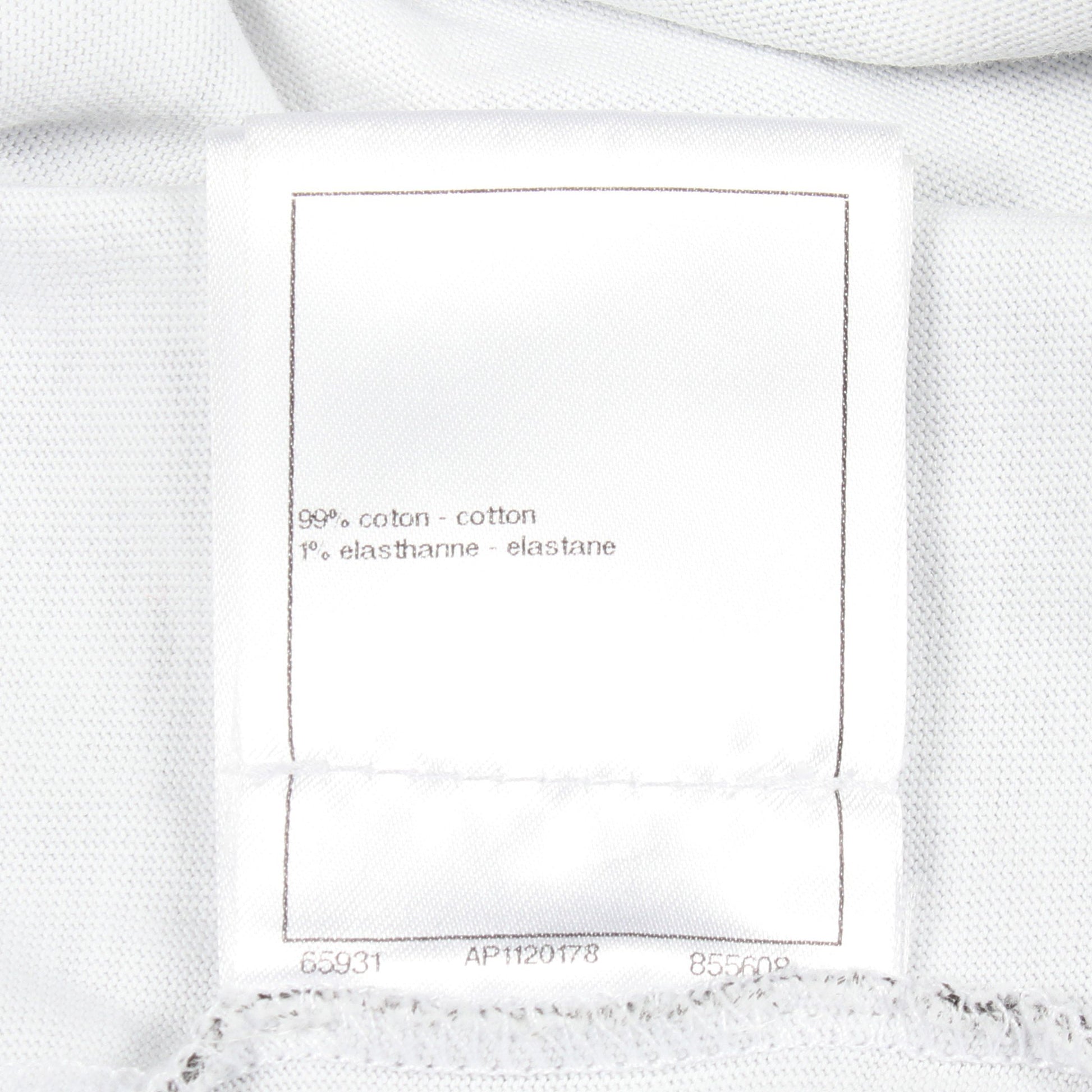 ココマーク 総柄 クルーネック 長袖Tシャツ コットン ホワイト ブラック シャネル トップス CHANEL