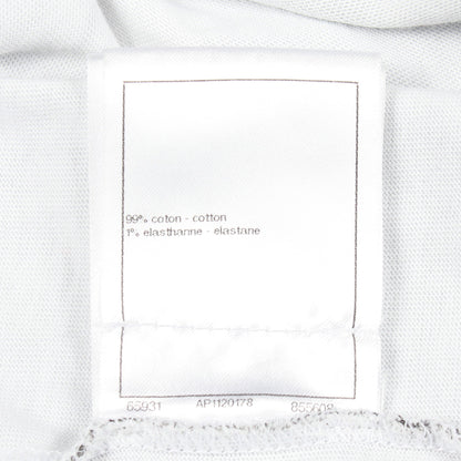 ココマーク 総柄 クルーネック 長袖Tシャツ コットン ホワイト ブラック シャネル トップス CHANEL