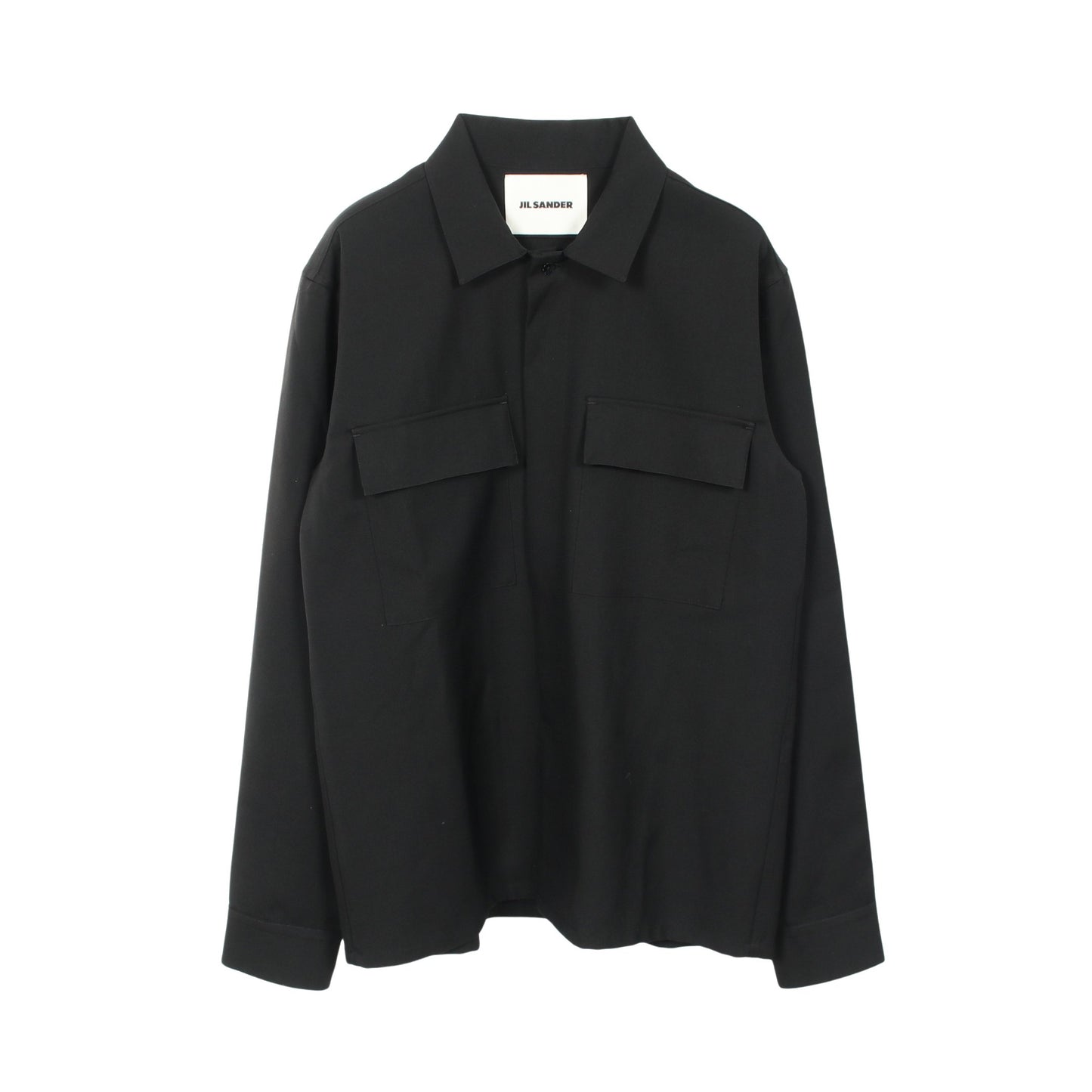 長袖 シャツ ウール ブラック ジルサンダー トップス JIL SANDER