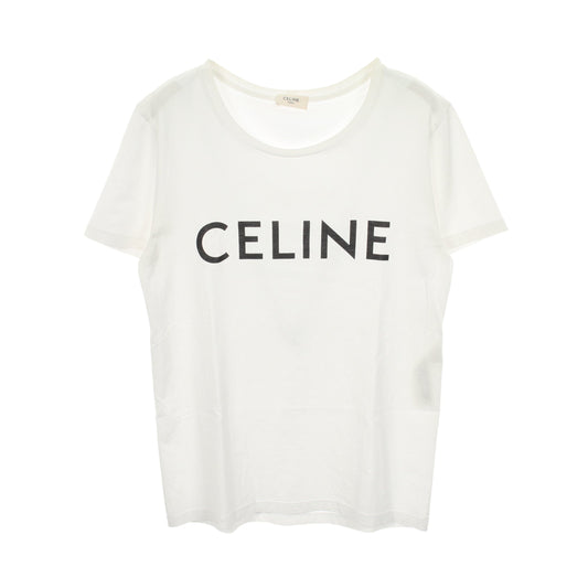 ロゴプリント 半袖Tシャツ コットン ホワイト セリーヌ トップス CELINE