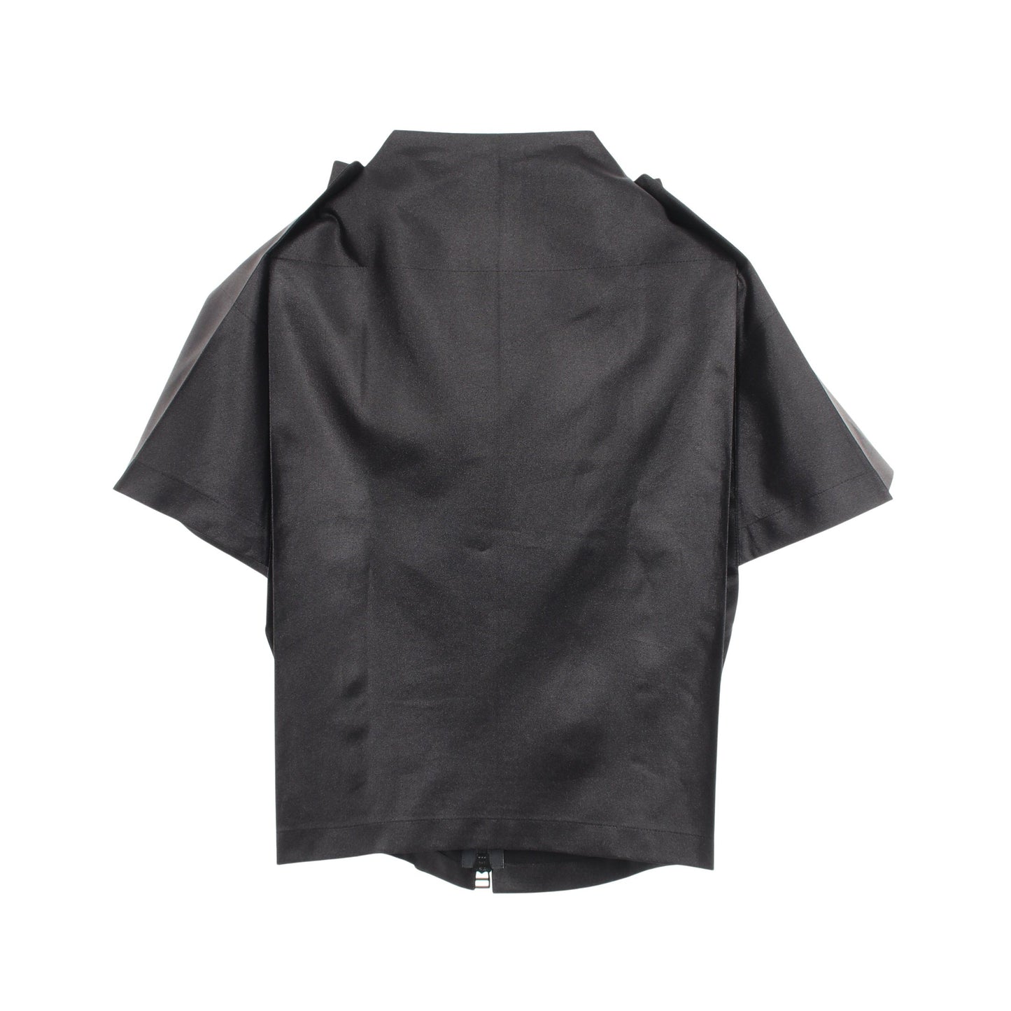 変形 ジップ ジャケット ブルゾン ブラック イッセイミヤケ アウター ISSEY MIYAKE