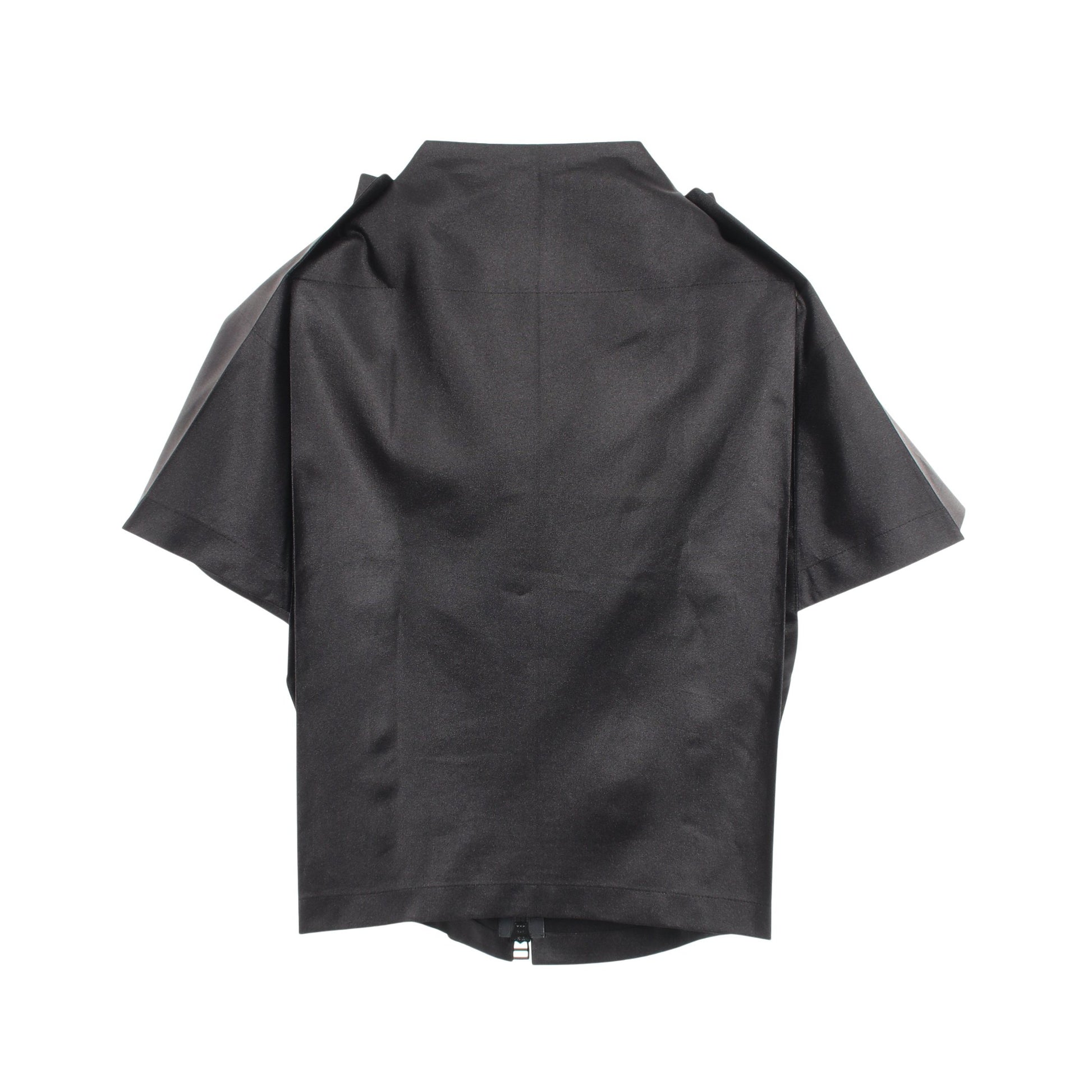 変形 ジップ ジャケット ブルゾン ブラック イッセイミヤケ アウター ISSEY MIYAKE